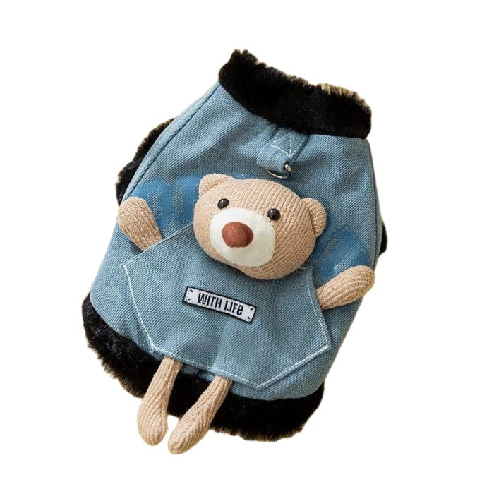 犬 服 ドッグウェア 暖かい あったか 裏起毛 着ぐるみ ふわふわ もこもこ トレーナー 秋冬 加絨 厚い 柔らかい お散歩 お出かけ ドッグウエア ワンちゃん服 ブラウン 抜け毛防止 小型犬 中型犬 ペット用品 コスチューム コスプレ 犬用 犬服 写真撮影 仮装 変装 かわいい