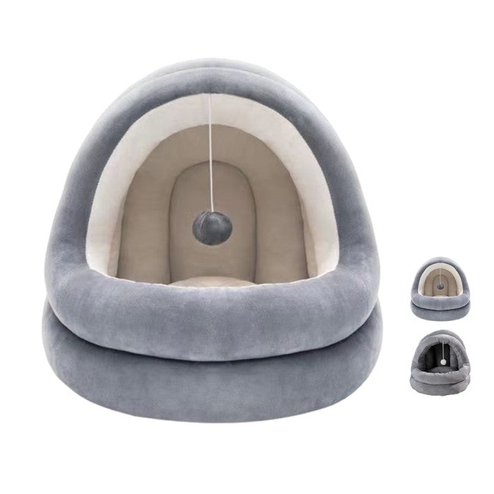 【即納】ドーム型 ペットベッド 犬 猫 ハウス ベッド 冬 おしゃれ ハウス 暖かい 寝床 保温 寝袋 ペット ふわふわ ボア 犬用ベッド ネコベッド ドームベッド ベッド もこもこ 暖かい 滑り止め付き 防寒 寒さ対策 洗濯可能 猫ベッド おしゃれ クッション ふわふわ 誕生日 秋冬