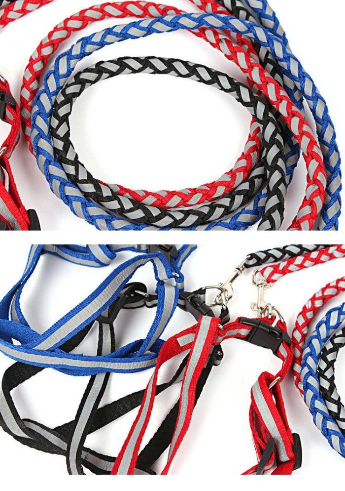 犬 ハーネス リード 猫 ハーネスリード 2点セット 胴輪 ハーネスリードセット 小型犬 安全帯 犬具 胴輪 光る 反射 ワンちゃん用 中型犬 お散歩グッズ リード付き 抜けない イヌ ドッグ お出掛け ペット用品 犬用 ペットグッズ 犬用品