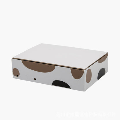 猫爪研ぎ 縦型 段ボール L字型 研ぎカスが出ない L型 ねこ 爪とぎ ネコ 超長持ち ニャンズ 天然素材 木の香り 超強化 ダンボール 段ボール 清潔 壁 ストレス解消 大型つめとぎ 猫 壁 箱付き 組み立て簡単 三花柄