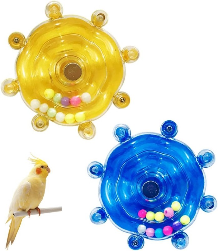 インコ おもちゃ 回転おもちゃ 2個セット 鳥おもちゃ 噛む玩具 知育玩具 ストレス解消 退屈解消 かじる 訓練 取り付けも簡単 回すと音が出る オウム 小鳥 文鳥 セキセイインコ 小動物おもちゃ 回転式 噛む玩具 音が鳴る 小動物用 かじるおもちゃ