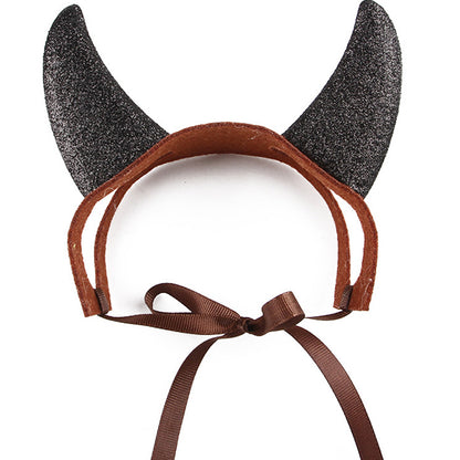 ペットウィッグ 犬被り物 かつら ハロウィン 変身 撮影道具 可愛い おしゃれ 面白い 目に立つ ワンちゃん コスプレ パーティー 出掛け 散歩 着脱簡単 犬 猫 ペット用帽子 デビルホーン 猫のデビルホーン 記念品写真 悪魔の角