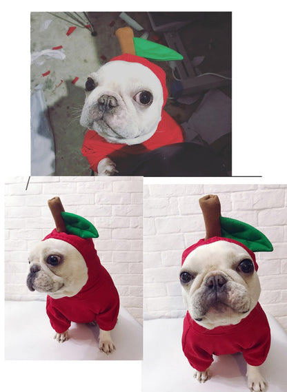 ペット フルーツ リンゴ パイナップル ドッグウェア 猫にも兼用 ハロウィン コスチューム 仮装 着ぐるみ ペット用の服 犬の衣装 犬 コスプレ 猫 ネコ 犬服 柔らかい 可愛い ドッグ服 プレゼント 小型犬 かわいい 洋服 撮影 ペット服 暖かい 帽子付き 犬服 りんごデザイン