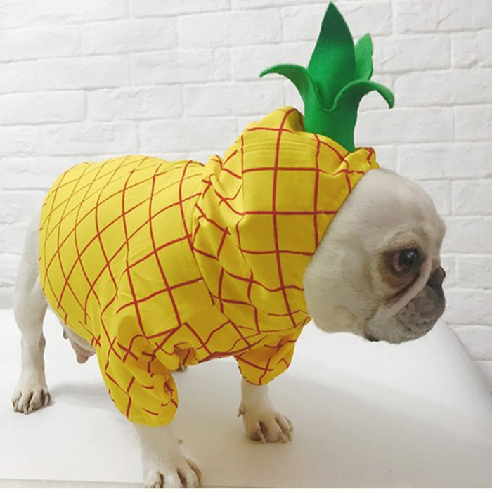 ペット フルーツ リンゴ パイナップル ドッグウェア 猫にも兼用 ハロウィン コスチューム 仮装 着ぐるみ ペット用の服 犬の衣装 犬 コスプレ 猫 ネコ 犬服 柔らかい 可愛い ドッグ服 プレゼント 小型犬 かわいい 洋服 撮影 ペット服 暖かい 帽子付き 犬服 りんごデザイン