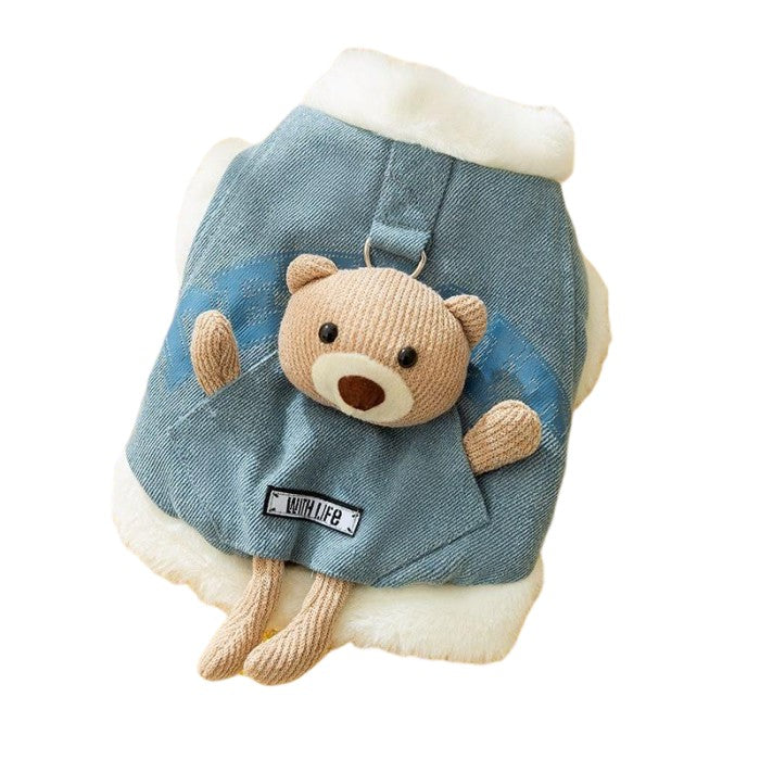 犬 服 ドッグウェア 暖かい あったか 裏起毛 着ぐるみ ふわふわ もこもこ トレーナー 秋冬 加絨 厚い 柔らかい お散歩 お出かけ ドッグウエア ワンちゃん服 ブラウン 抜け毛防止 小型犬 中型犬 ペット用品 コスチューム コスプレ 犬用 犬服 写真撮影 仮装 変装 かわいい