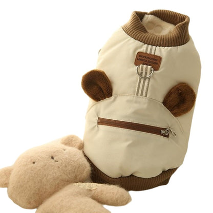 犬 服 ドッグウェア 暖かい あったか 裏起毛 着ぐるみ ふわふわ もこもこ トレーナー 秋冬 加絨 厚い 柔らかい お散歩 お出かけ ドッグウエア ワンちゃん服 ブラウン 抜け毛防止 小型犬 中型犬 ペット用品 コスチューム コスプレ 犬用 犬服 写真撮影 仮装 変装 かわいい
