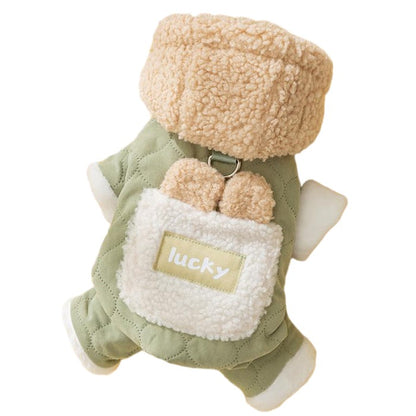 犬 服 ドッグウェア 暖かい あったか 裏起毛 着ぐるみ ふわふわ もこもこ トレーナー 秋冬 加絨 厚い 柔らかい お散歩 お出かけ ドッグウエア ワンちゃん服 ブラウン 抜け毛防止 小型犬 中型犬 ペット用品 コスチューム コスプレ 犬用 犬服 写真撮影 仮装 変装 かわいい