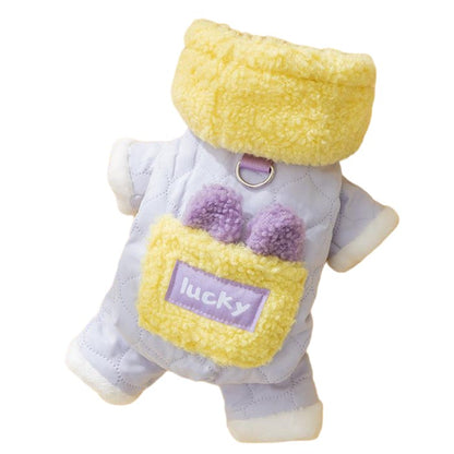 犬 服 ドッグウェア 暖かい あったか 裏起毛 着ぐるみ ふわふわ もこもこ トレーナー 秋冬 加絨 厚い 柔らかい お散歩 お出かけ ドッグウエア ワンちゃん服 ブラウン 抜け毛防止 小型犬 中型犬 ペット用品 コスチューム コスプレ 犬用 犬服 写真撮影 仮装 変装 かわいい