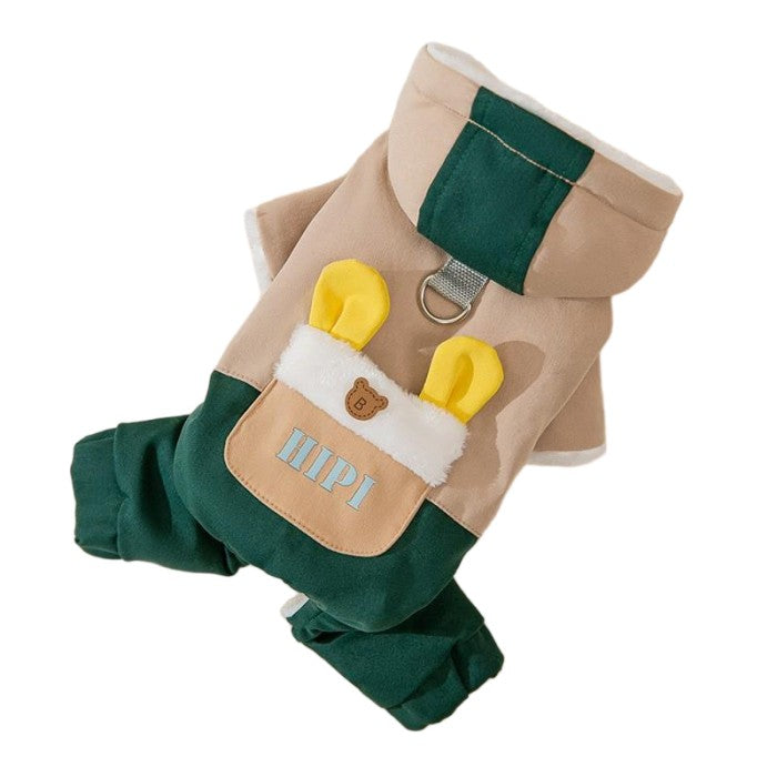 犬 服 ドッグウェア 暖かい あったか 裏起毛 着ぐるみ ふわふわ もこもこ トレーナー 秋冬 加絨 厚い 柔らかい お散歩 お出かけ ドッグウエア ワンちゃん服 ブラウン 抜け毛防止 小型犬 中型犬 ペット用品 コスチューム コスプレ 犬用 犬服 写真撮影 仮装 変装 かわいい