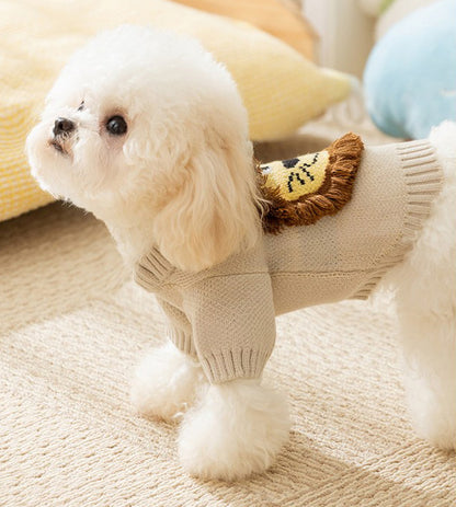 ドッグウェア 犬服 秋 冬 セーター かぎ編み ライオンです 変身服 秋冬 犬洋服 毛糸 ニット あったか 小型犬 中型犬 犬 猫用 暖かい ペット パーカー防寒 コスプレ 可愛い おしゃれ お散歩 お出かけ服 秋冬向け チワワ xs-xl ブラック ベージュ 秋服 冬服 犬用 防寒 犬 服