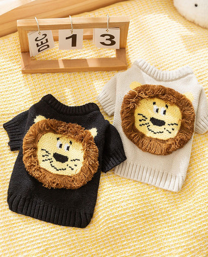 ドッグウェア 犬服 秋 冬 セーター かぎ編み ライオンです 変身服 秋冬 犬洋服 毛糸 ニット あったか 小型犬 中型犬 犬 猫用 暖かい ペット パーカー防寒 コスプレ 可愛い おしゃれ お散歩 お出かけ服 秋冬向け チワワ xs-xl ブラック ベージュ 秋服 冬服 犬用 防寒 犬 服