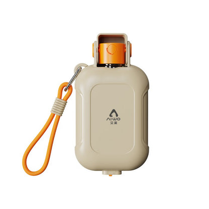 ペットウォーターボトル 犬グッズ 水筒 餌 ペット用品 ペット 水 水飲み おやつ入れ ボトル ペットボトル ペット給水器 グッズ 犬猫兼用 携帯用水飲みボトル 460ml 大容量 フードケース付き ダブルロック 防漏設計 片手操作 丸洗い可 散歩 外出旅行 アウトドア ペット給水器