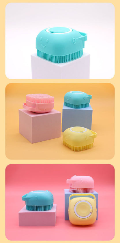 二個セット 犬 シャンプーブラシ ブラシ 気持ちいい ボディブラシ ペット用ブラシ 泡立て器 持ち運び お風呂用 犬用 猫用 毛玉 除去 毛取り 動物 抜け毛 ボディマッサージ ブラッシング お手入れ グルーミング ソープ入れ いぬ イヌ 猫 ペット用品 肌に優しい 長毛 短毛