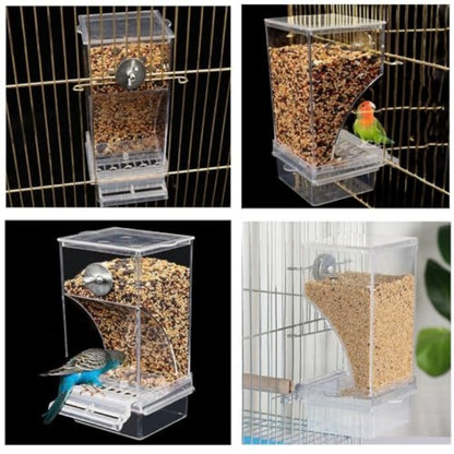 バードフィーダー 鳥用フードフィーダー 自動給餌器 餌やり インコ 透明容器 餌入れ 給餌機 自動餌与え 透明容器キャット 自動 小鳥 餌台 食器 食べ殻の防止 鳥 自動餌やり機 引っかけ式 出張 旅行 お留守番 小型動物 文鳥 鳥かご掛ける 餌入れ 給餌機 えさいれ エサ入れ