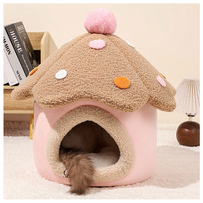 ペットハウス ペットベット ドーム型 ベッド 秋 冬 猫 おしゃれ ハウス 暖かい 寒さ対策 ペットベッド ふわふわ ボア 滑り止め付 柔らか 可愛い 室内用 暖かい ふわふわ 犬小屋 ペットハウス 犬 猫 小屋 屋根付き ふわふわ ネコベッド ドームベッド おしゃれ 洗える