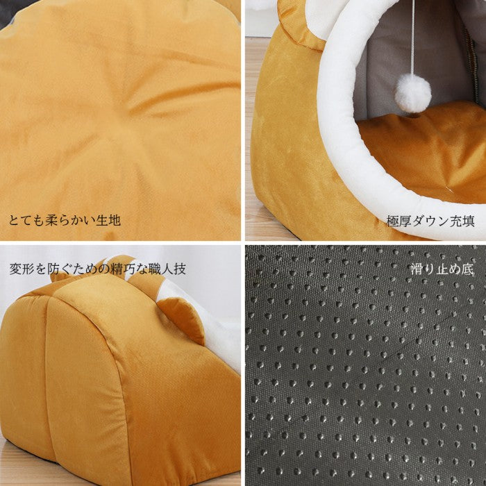 【即納】猫 ベッド ドーム型 猫ハウス ペット ベッド 可愛い 寒さ対策 保温防寒 屋根付き 快適 ふわふわ ボア 柔らかい 暖かい 用寝袋 洗える 室内 ドーム型 滑り止め付 おしゃれ ペットハウス ベッド マット兼用 小型犬 キャットハウス ペット クッション付き 猫寝床