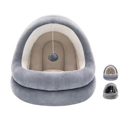 【即納】ドーム型 ペットベッド 犬 猫 ハウス ベッド 冬 おしゃれ ハウス 暖かい 寝床 保温 寝袋 ペット ふわふわ ボア 犬用ベッド ネコベッド ドームベッド ベッド もこもこ 暖かい 滑り止め付き 防寒 寒さ対策 洗濯可能 猫ベッド おしゃれ クッション ふわふわ 誕生日 秋冬