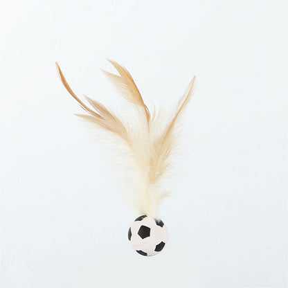 【3個セット】猫用おもちゃボール 猫用フェザーボール おもちゃ 猫 おもちゃ ボール 一人遊び 猫 ボール 羽付きボール 玩具 弾力ボール ストレス解消 運動不足対策 屋内屋外 猫用おもちゃ トレーニング 追跡 狩猟 運動 バスケットボール サッカー 野球用 スボールおもちゃ