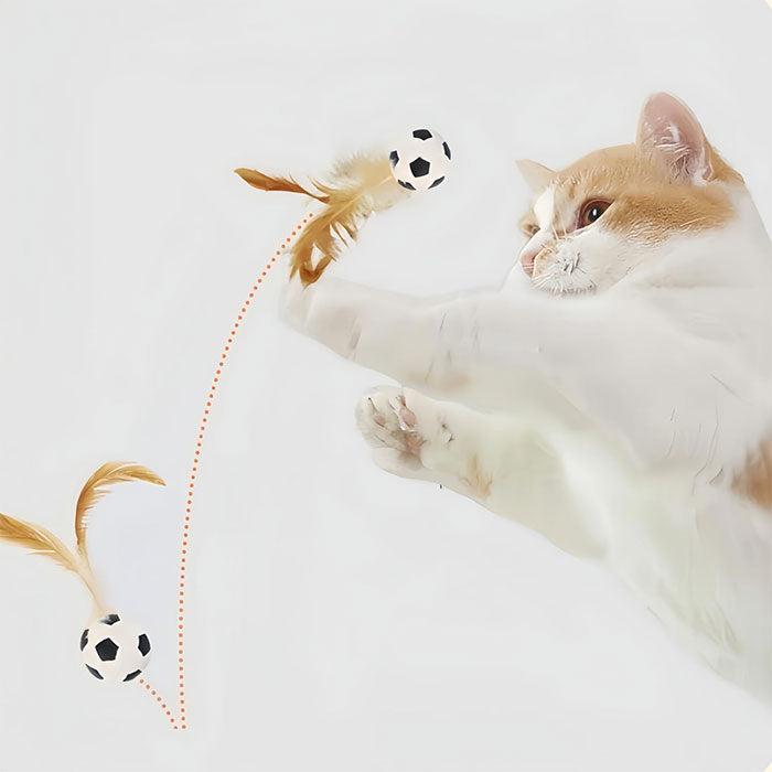 【3個セット】猫用おもちゃボール 猫用フェザーボール おもちゃ 猫 おもちゃ ボール 一人遊び 猫 ボール 羽付きボール 玩具 弾力ボール ストレス解消 運動不足対策 屋内屋外 猫用おもちゃ トレーニング 追跡 狩猟 運動 バスケットボール サッカー 野球用 スボールおもちゃ
