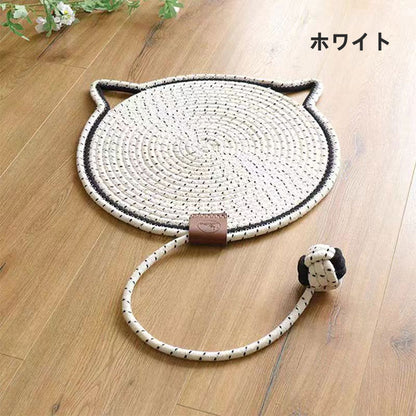 猫爪とぎマット 猫 爪研ぎ つめとぎ 便利 おしゃれ ベッド 猫じゃらし ペットマット 爪研ぎ ペットベッド つめとぎ 猫用 一人遊び 編みマット 洗える ストレス解消 遊び 耐噛み 爪磨き 通気性いい 寝床 暑さ対策 ネコ耳型 可愛い ペット用品 家具保護 運動不足改善 春夏秋冬