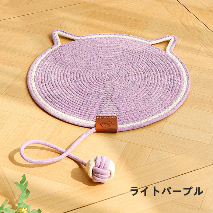 猫爪とぎマット 猫 爪研ぎ つめとぎ 便利 おしゃれ ベッド 猫じゃらし ペットマット 爪研ぎ ペットベッド つめとぎ 猫用 一人遊び 編みマット 洗える ストレス解消 遊び 耐噛み 爪磨き 通気性いい 寝床 暑さ対策 ネコ耳型 可愛い ペット用品 家具保護 運動不足改善 春夏秋冬