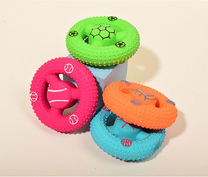 フリスビー 犬 犬用おもちゃ フリスビー 投げるおもちゃ ハンドル型 噛むおもちゃ 音が鳴る 頑丈 耐久性 壊れにくい 犬用 噛むおもちゃ 歯磨き 歯清潔 安全 無毒 ストレス解消 運動不足対策 外遊び 歯耐性 知能訓練 小型犬 中型犬 お手入れ簡単 噛むおもちゃ 歯磨き効