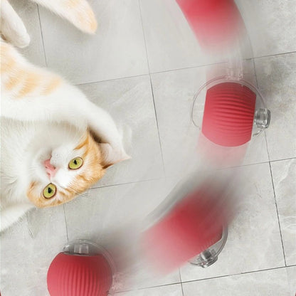 チューイ ウイルス ローリング ボール 犬 おもちゃ 犬 ボール 動く電動 玩具 自動 犬用チューイ ボール チューイ スマート自動ローリング ペット ボール インタラクティブな猫ボールおもちゃ USB 充電付き自動 360 度回転ローリング ボール