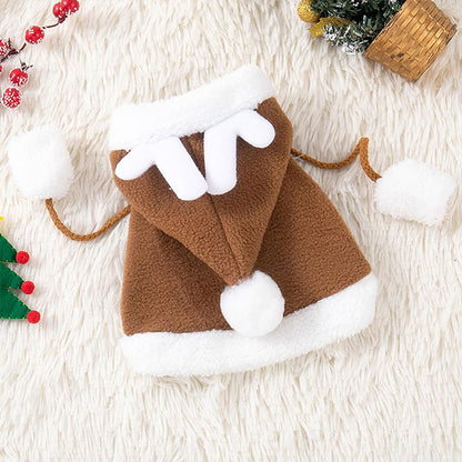 ドッグウェア コスチューム 猫 犬 ペット服 コスプレ クリスマス 衣装 犬服 猫服 洋服 ペット服 ペットウェア 衣装 フード付き コスチューム サンタ マント 仮装 サンタクロース 着ぐるみ 簡単装着 着せ替え 柔らかい ふわふわ 可愛い おしゃれ 仮装 変装 変身 暖かい