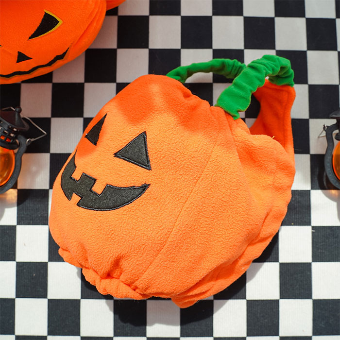 ハロウィン 衣装 猫 犬 かぼちゃの犬服 ハロウィン コスプレ ふんわり かぼちゃコスチューム 犬変身 写真撮り おもしろい ドッグウエア モコモコ 暖かい かぼちゃ柄 傷なめ防止 コスチューム コスプレ服 着せやすい 小型犬 仮装 変装 秋冬服 可愛い オシャレ ファッション