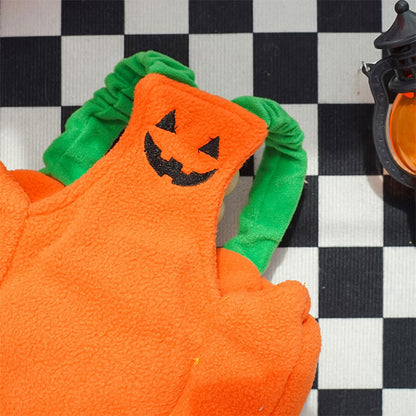 ハロウィン 衣装 猫 犬 かぼちゃの犬服 ハロウィン コスプレ ふんわり かぼちゃコスチューム 犬変身 写真撮り おもしろい ドッグウエア モコモコ 暖かい かぼちゃ柄 傷なめ防止 コスチューム コスプレ服 着せやすい 小型犬 仮装 変装 秋冬服 可愛い オシャレ ファッション