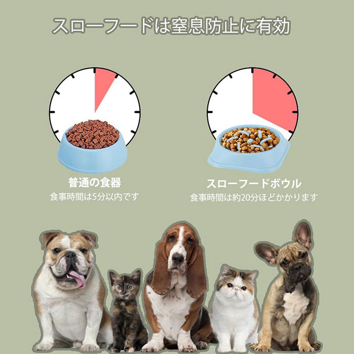 ペット 早食い防止 食器 犬 猫 ペット フードボウル ペットボウル スローフード 丸飲み 防止 犬 食器 早食い ペット用品 洗い可能 餌入れ 小型犬 中型犬 ペットフード ドッグフード 早食い防止皿 早食い ペットフードボウル ペットボール 犬用食器 餌皿 大型犬 ペット用品