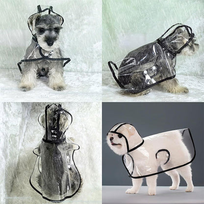 犬用 レインコート ポンチョ 合羽 透明 無地 犬用レインコート 軽量 耐久性 防水 梅雨 着脱簡単 犬 服 ?外 雨具 帽子付 防水 防雪 防風 小型犬 中型犬 犬用 雨 カッパ ドッグウェア シンプル ボタン式 調整可能 リード穴付き 梅雨対策 雨の日 お散歩 お出かけ 春夏秋冬通用