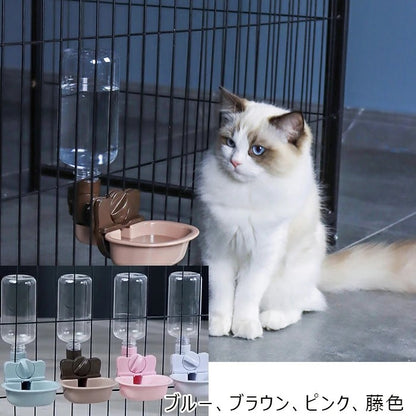 ペット給水器 猫 犬 自動給水器 犬 猫自動給水器 ケージ 取付型 水飲み 給水器 自動 給水 ペットボトル 使用可能 ウォーターボトル 食器 留守番 ウォーターボトル 猫 うさぎ 中小型犬用 自動 軽量 便利 健康 衛生イヌ ネコ ペットグッズ