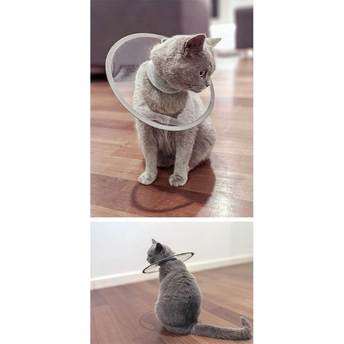 エリザベスカラー 猫 クリア ソフト 柔らかい 軽量 獣医推薦 リピーター多数 フェザーカラー 【透明･ソフト】 子猫 成猫 ロング 撥水 首元クッション 手術後 傷口保護 足舐め防止 傷舐め防止 猫用 怪我 ペット用 かわいい 介護 簡単装着 送料無料